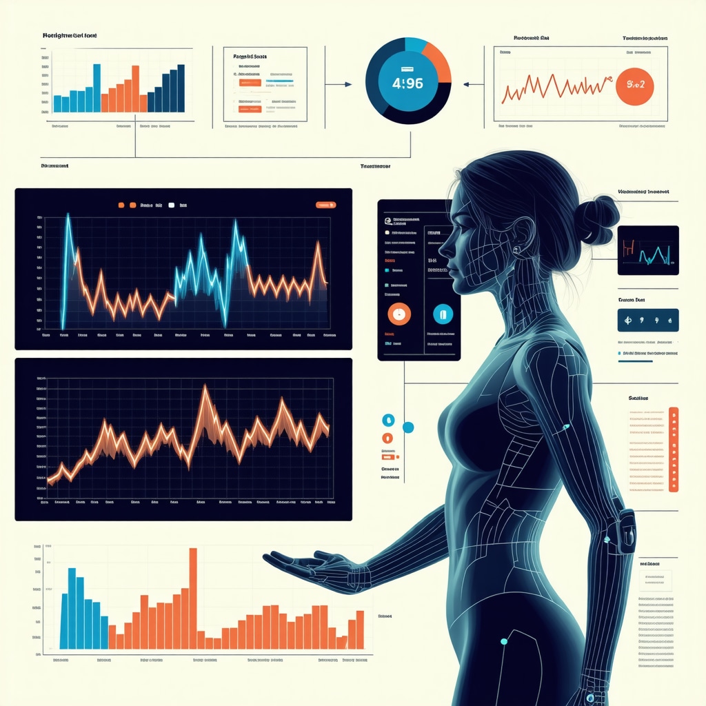Visualization of AI algorithms processing health data for personalized telemedicine weight loss treatment