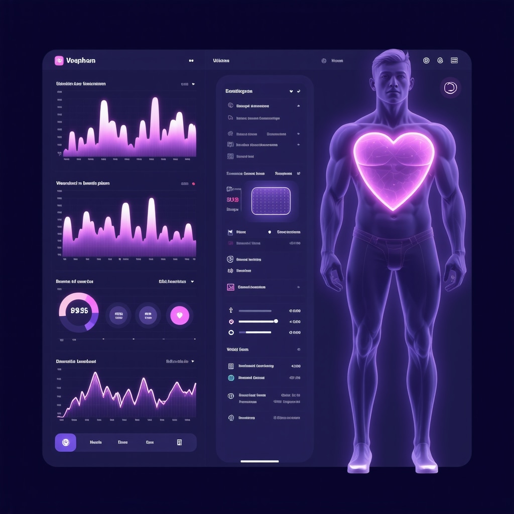 AI-driven digital health dashboard showing personalized weight loss medication plans with wearable device data and analytics