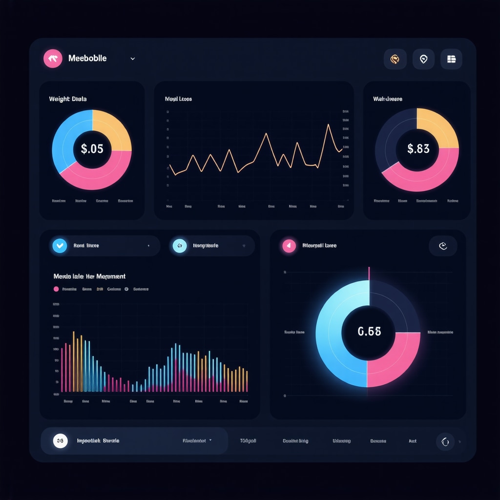 Dashboard showing metabolic data and wearable device metrics for personalized injectable weight loss management