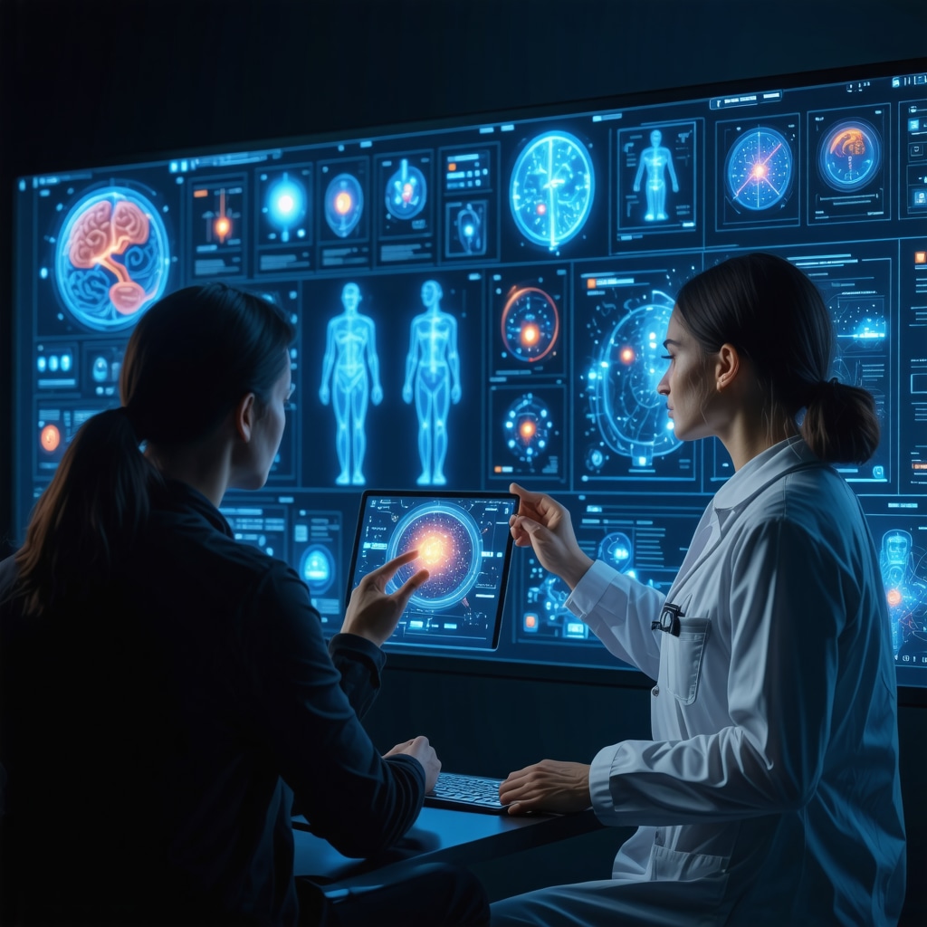 Doctor and patient discussing AI-driven personalized fat loss plan with genetic data