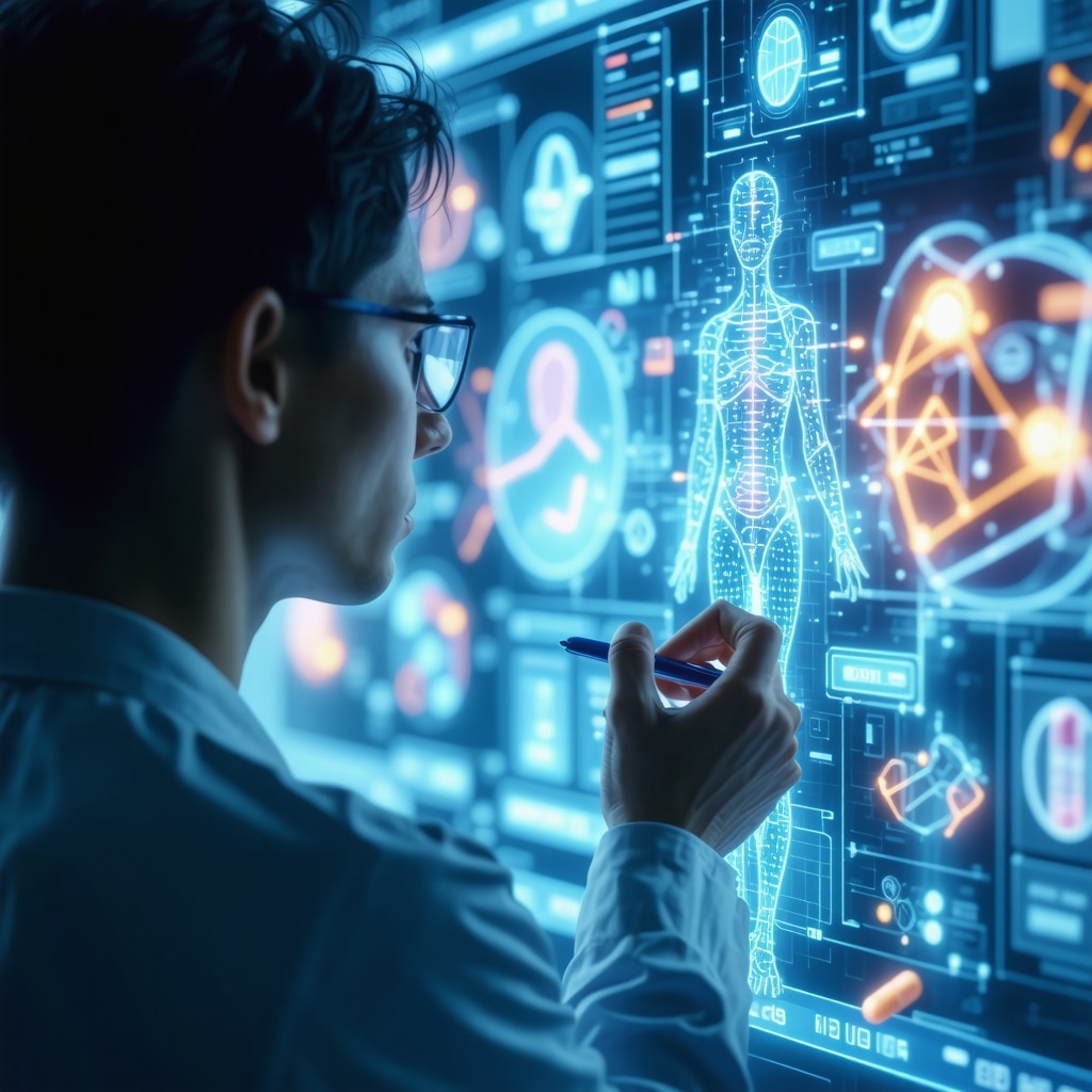 Doctor analyzing genetic data and digital health metrics for personalized weight loss treatment
