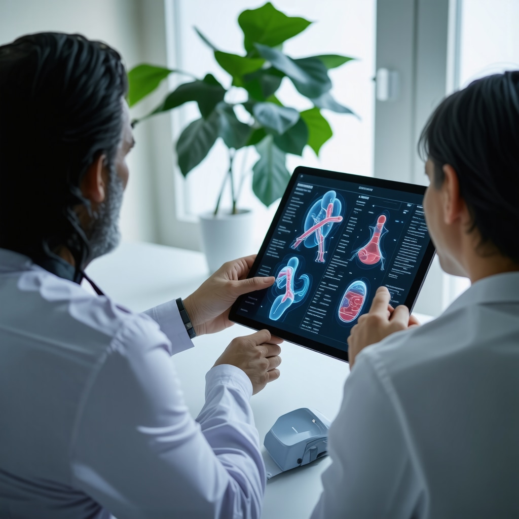 Physician and patient reviewing genetic and metabolic profiles for personalized weight loss therapy