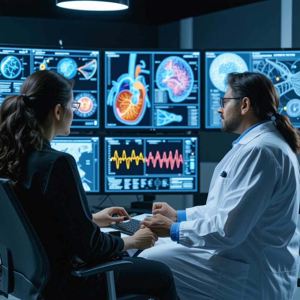 Patient and healthcare provider reviewing genetic data and digital health analytics for tailored weight loss therapy