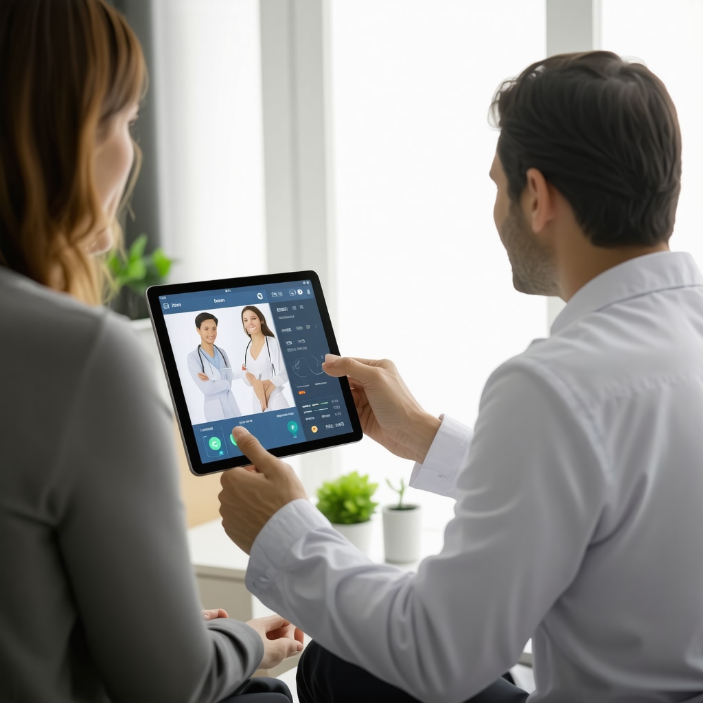 Doctor and patient telemedicine consultation discussing injectable weight loss medication with digital health monitoring