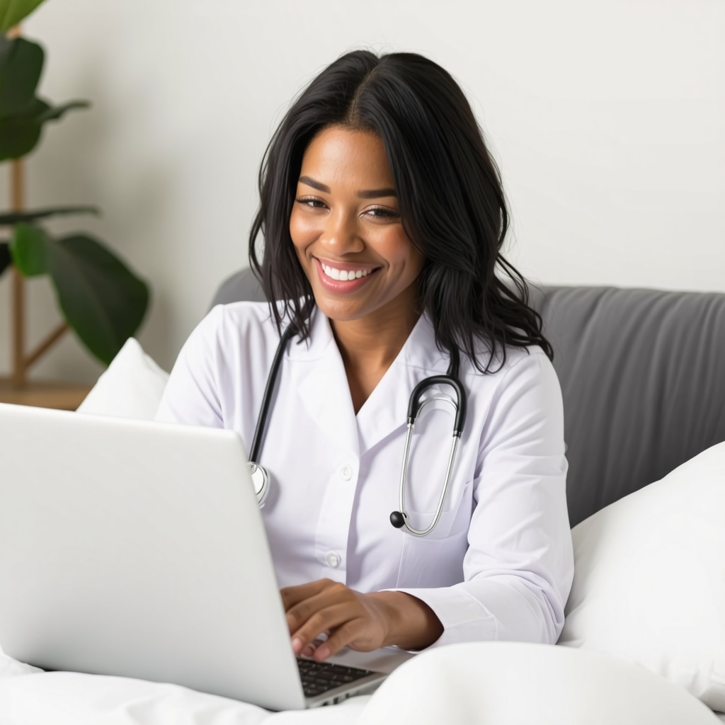 Patient having an online consultation with a doctor about weight loss medication