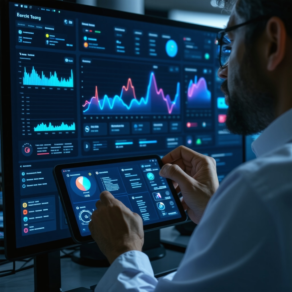 Digital health dashboard displaying AI analytics, wearable data, and prescription medication monitoring for weight loss