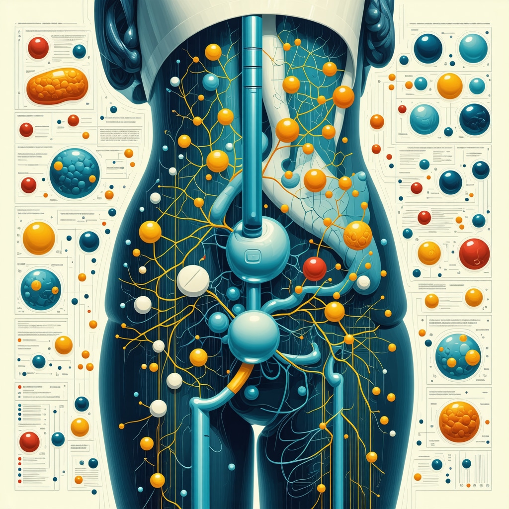 Illustration depicting AI analyzing multi-omic data for personalized injectable weight loss treatment