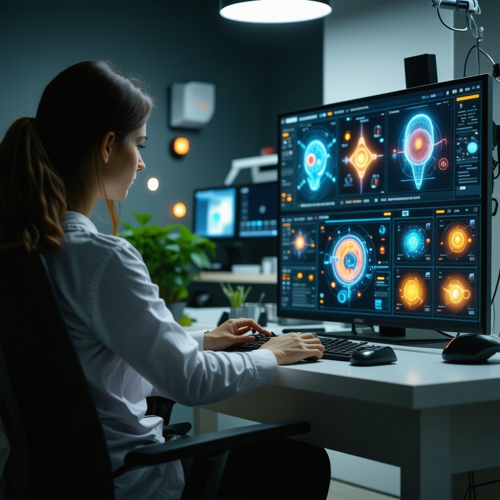Healthcare professional utilizing AI-driven telemedicine tools for personalized weight loss monitoring