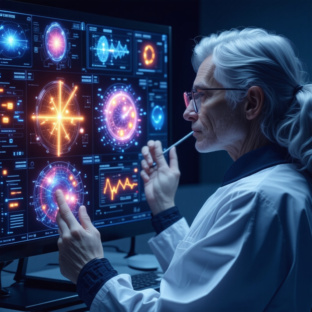 Doctor using AI interface to personalize weight loss medication for a patient