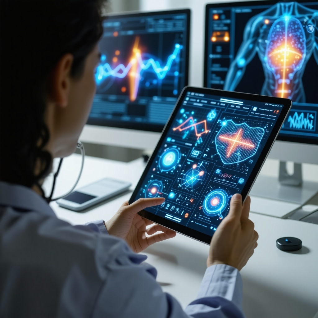 Doctor analyzing patient's genetic data with AI for customized weight loss medication