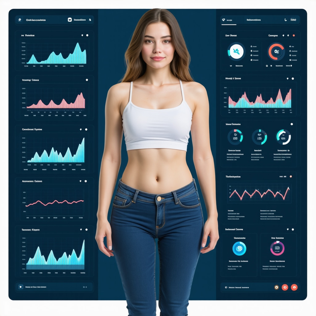 Digital health dashboard displaying AI analytics and genetic data for tailored weight loss program