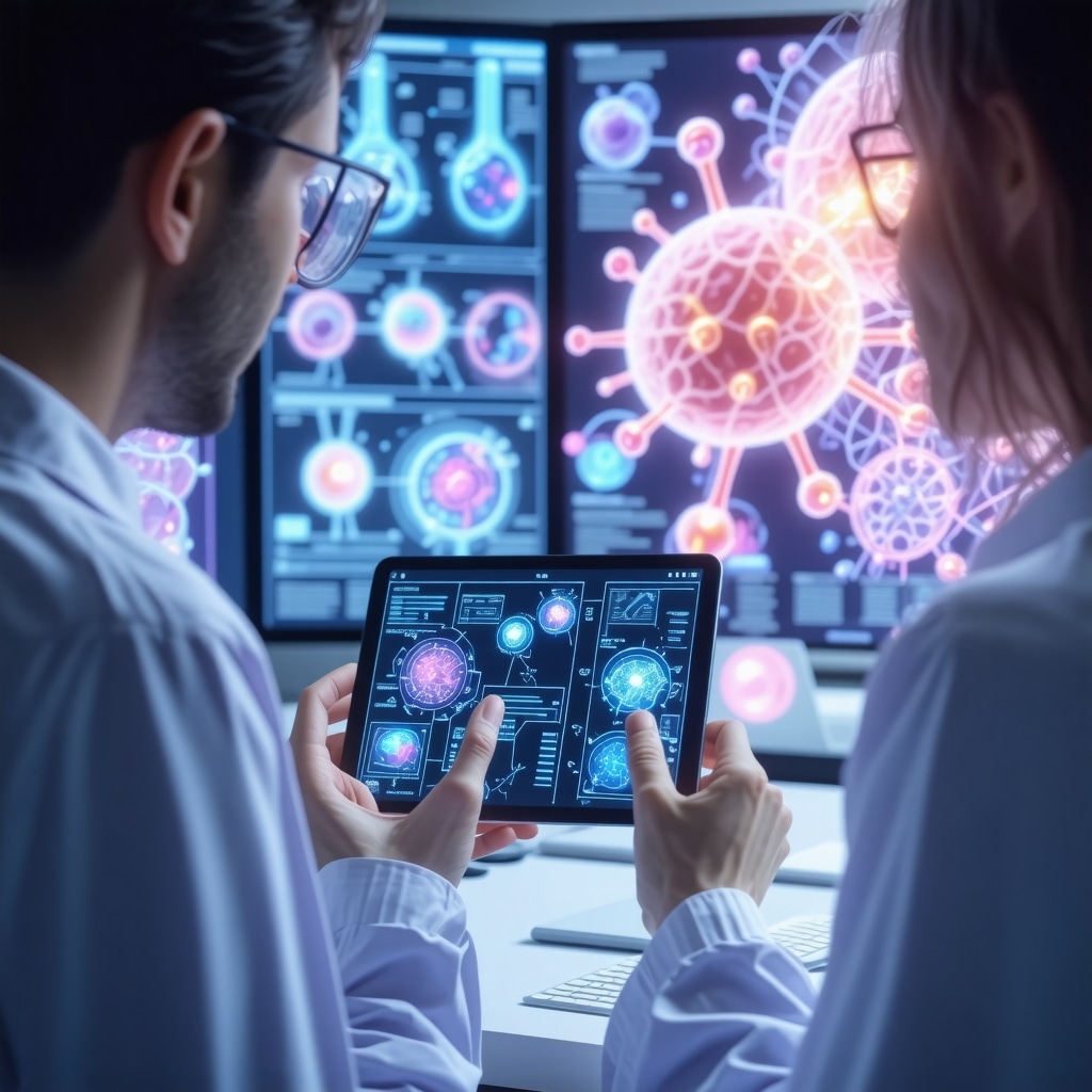 Doctor using AI-driven biomarker data and wearable devices for personalized GLP-1 therapy management