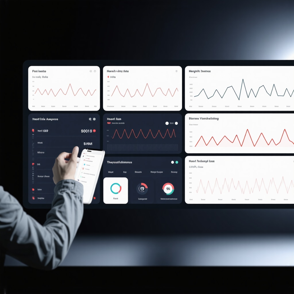 Digital dashboard showing biometric and medication adherence data for GLP-1 weight loss therapy