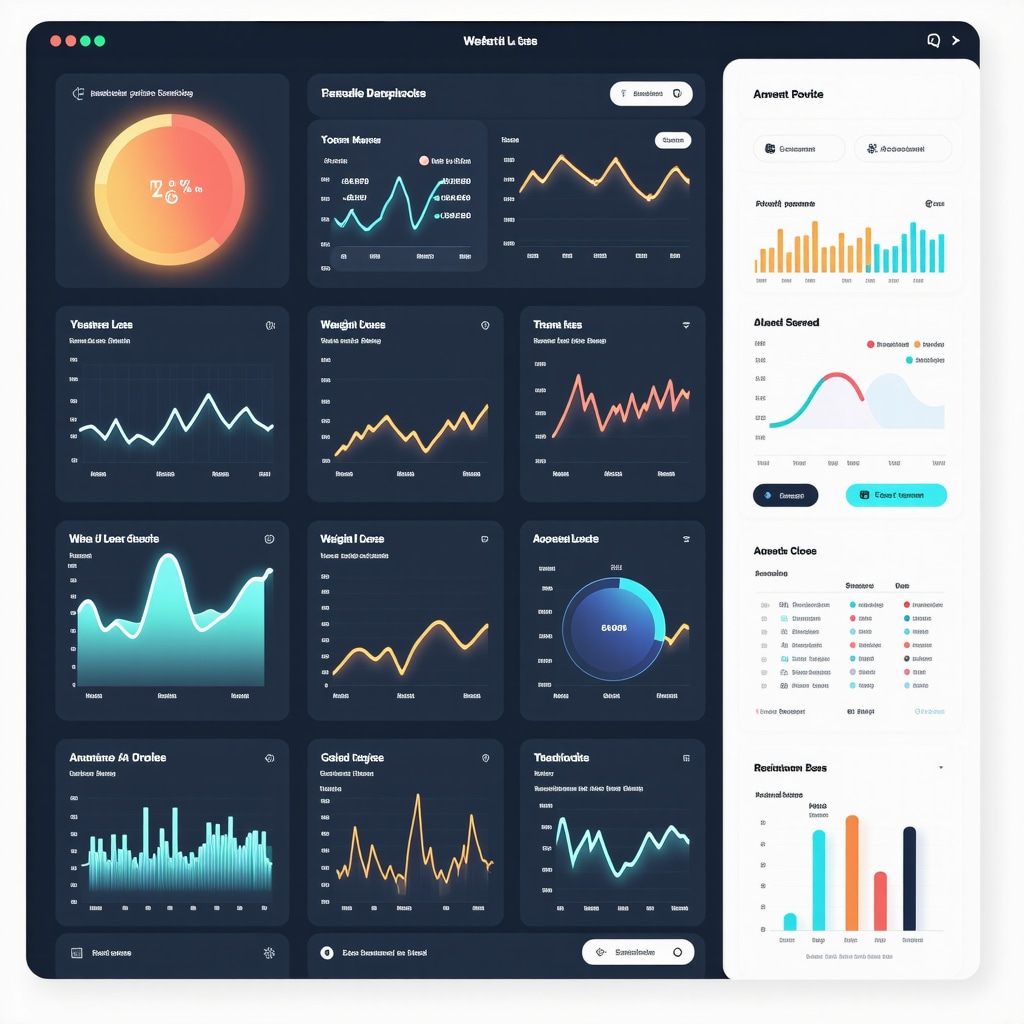 Futuristic digital health dashboard showing personalized weight loss data and AI analytics