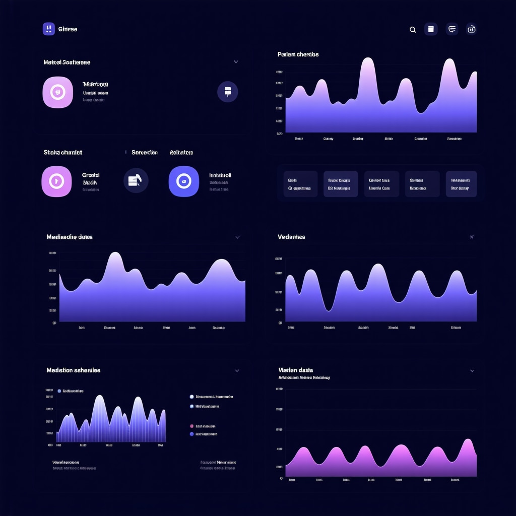 High-tech digital health dashboard showing AI analytics and medication adherence for weight loss