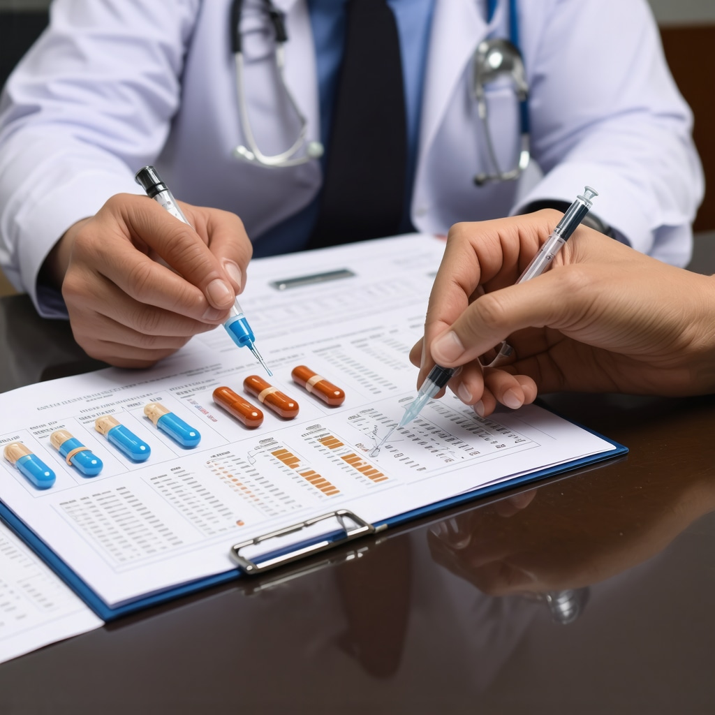 Healthcare provider consulting patient about injectable weight loss medications