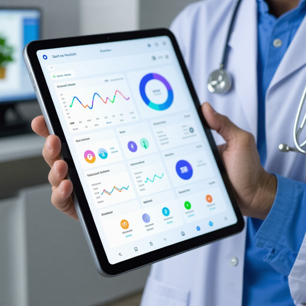 Doctor reviewing AI-driven pharmacogenomic data on tablet for personalized weight loss