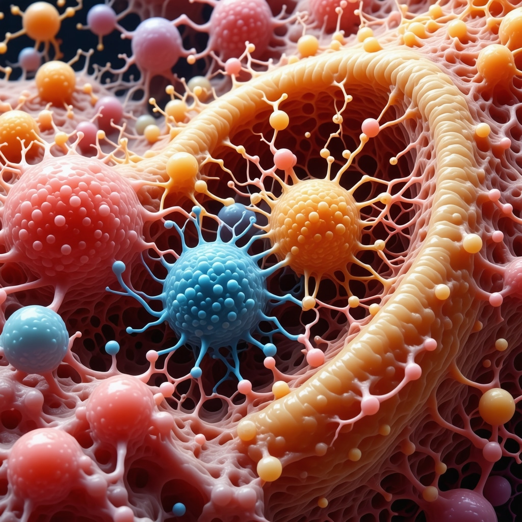 3D illustration showing gut bacteria and GLP-1 receptor interaction enhancing weight loss