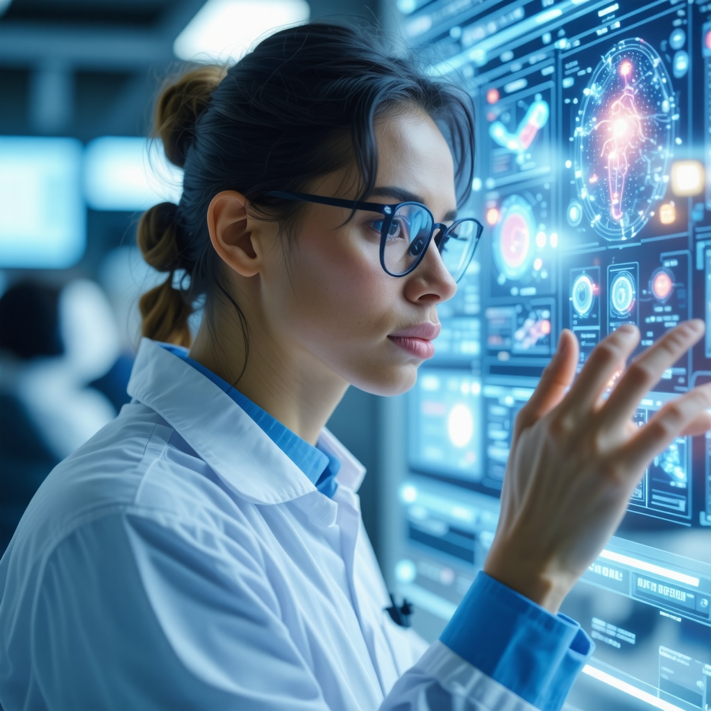 Clinician reviewing digital biomarkers and pharmacogenomic data for personalized obesity treatment
