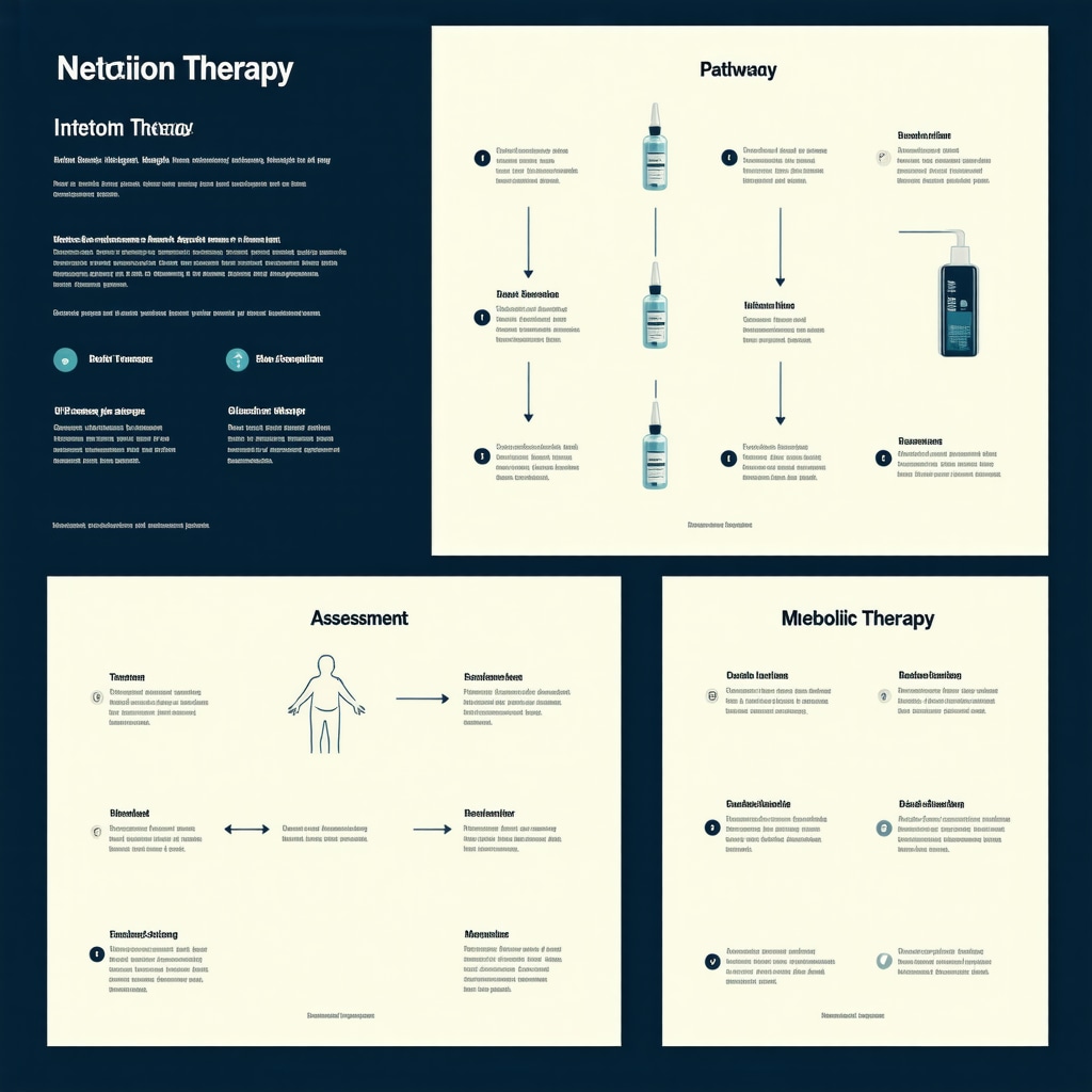 Detailed infographic of personalized pharmacotherapy and monitoring for weight loss injections
