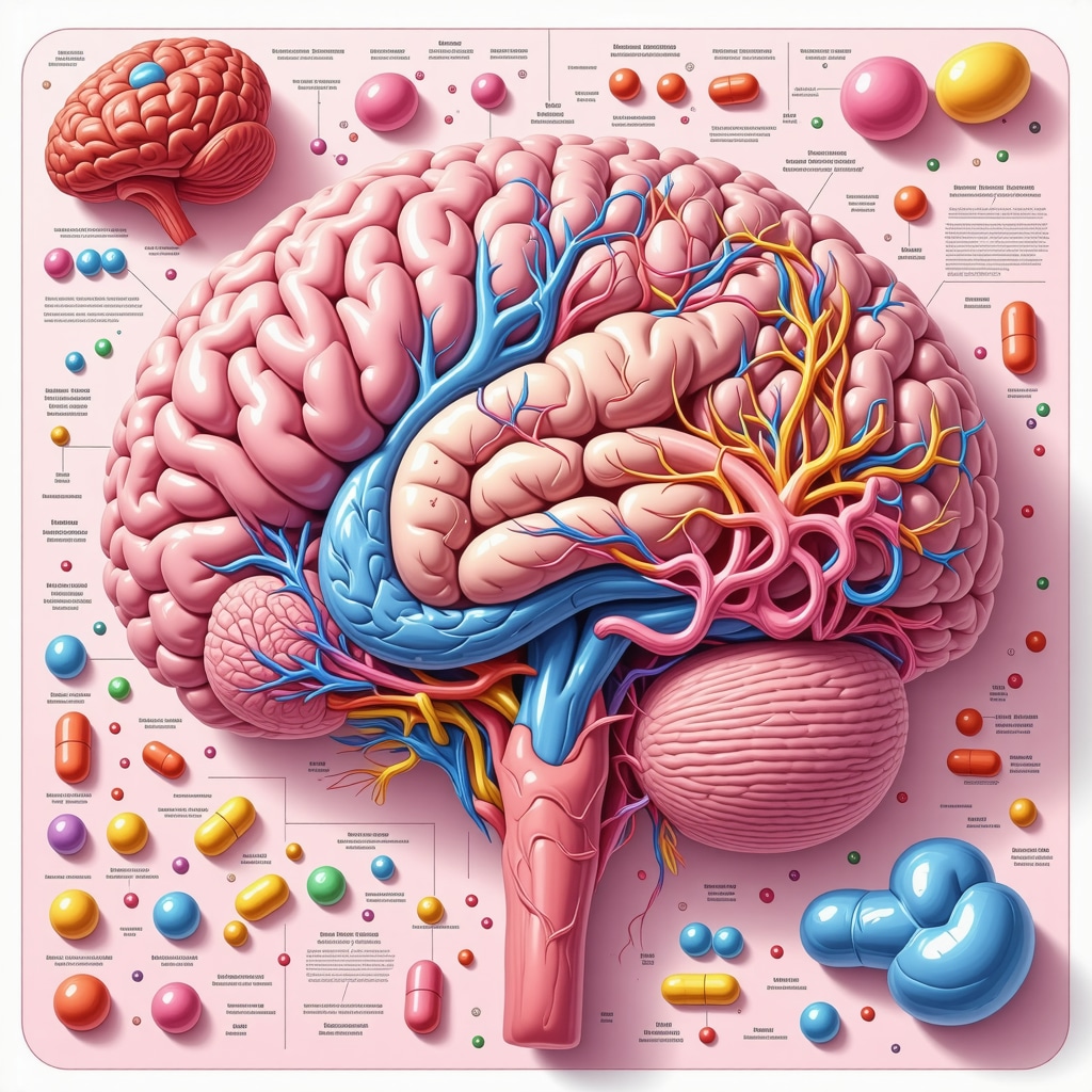 Illustration depicting injectable weight loss drugs affecting gut microbiota and brain pathways with digital health monitoring