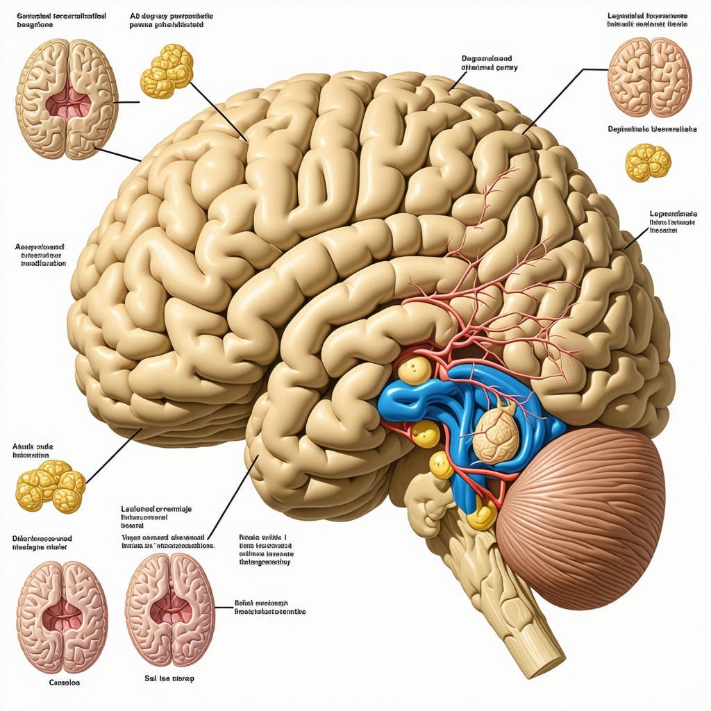 Scientific illustration of brain regions and neural pathways influenced by GLP-1 weight loss drugs