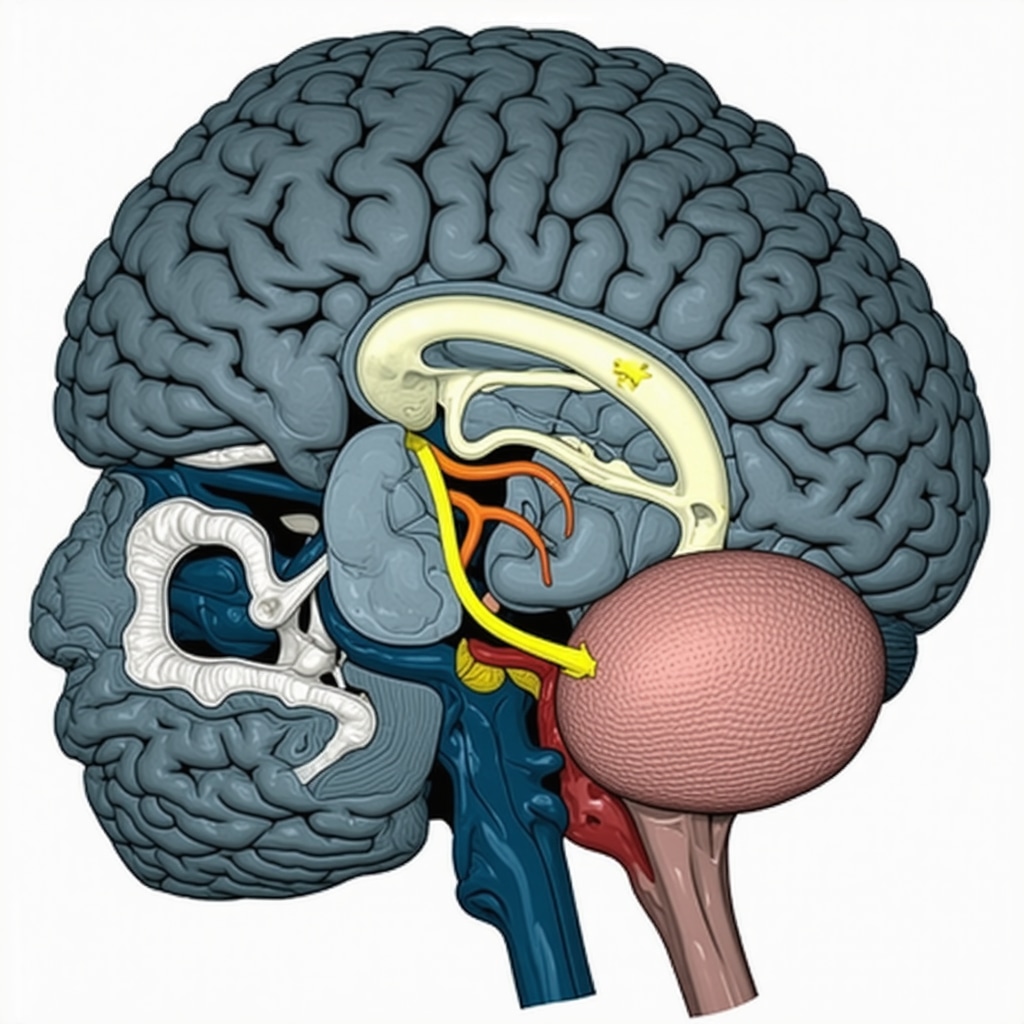 Illustration depicting GLP-1 receptor agonist modulation of dopamine pathways in brain reward centers for appetite control
