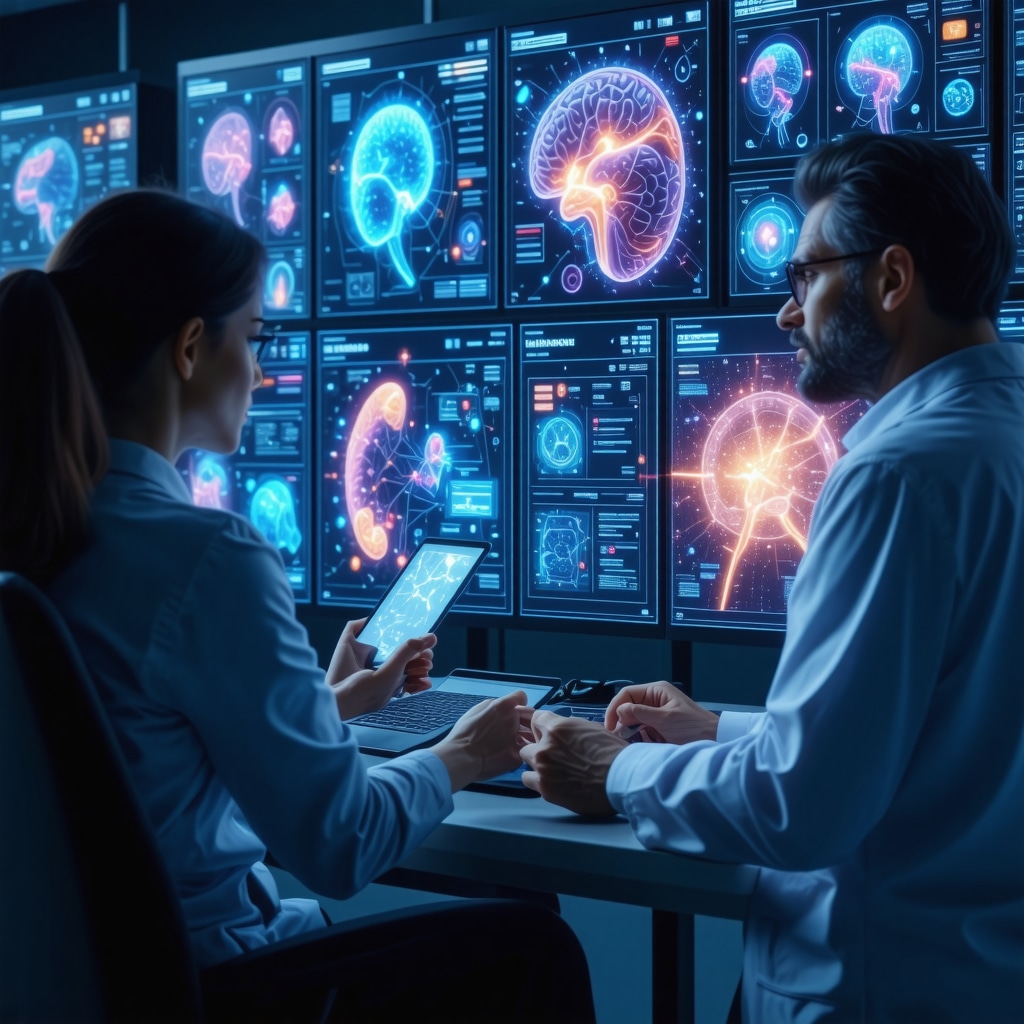 Doctor and patient reviewing genomic and microbiome data for tailored GLP-1 weight loss treatment