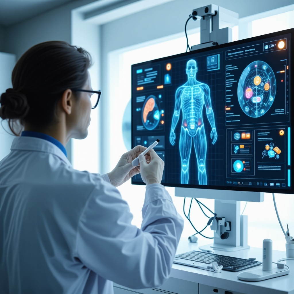 Doctor analyzing patient's genetic and metabolic data for tailored weight loss medication planning