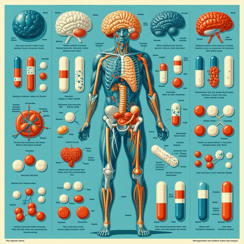 Infographic depicting mechanisms of GLP-1 and GIP receptor agonists influencing appetite and metabolism