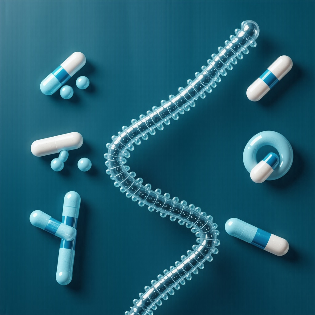 DNA strands intertwined with weight loss medication icons representing personalized obesity treatment