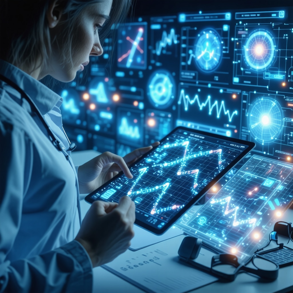 Doctor reviewing genomic data and AI analytics for personalized weight loss plan