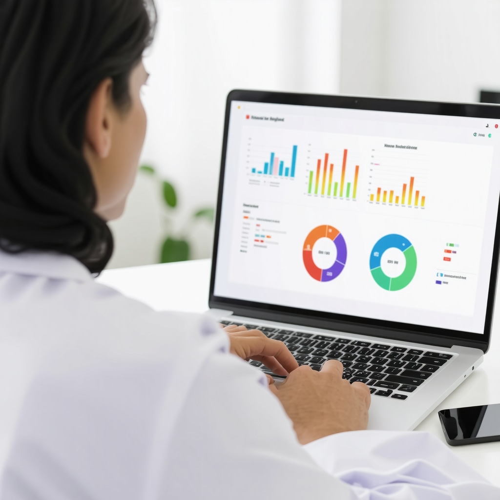 Doctor and patient engaged in a telemedicine session focused on personalized weight loss medication plans with visible health data charts