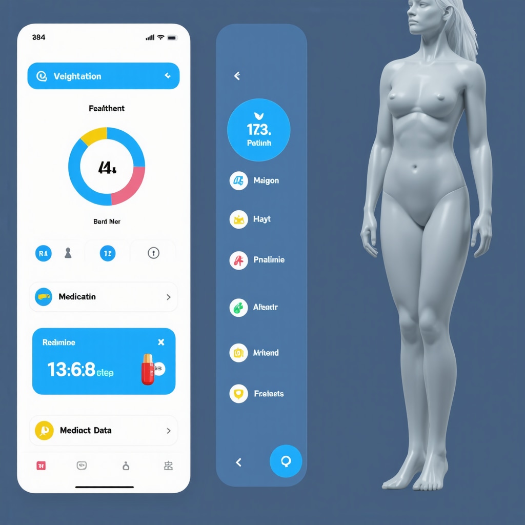 Digital health dashboard displaying real-time monitoring and medication adherence for weight loss treatment