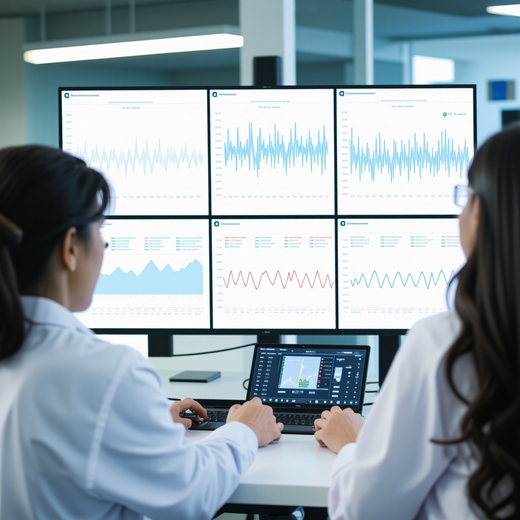 Medical professionals reviewing AI analytics and biomarker profiles for customized weight loss pharmacotherapy