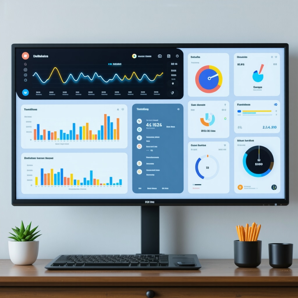 Illustration of a digital dashboard showing weight loss progress, medication timing, and telemedicine communication
