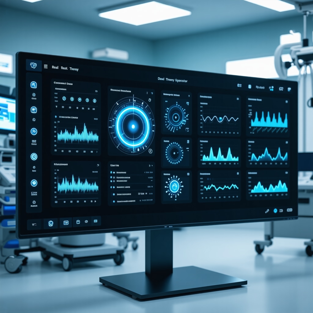 Futuristic digital dashboard showing metabolic data and AI analytics for personalized obesity treatment