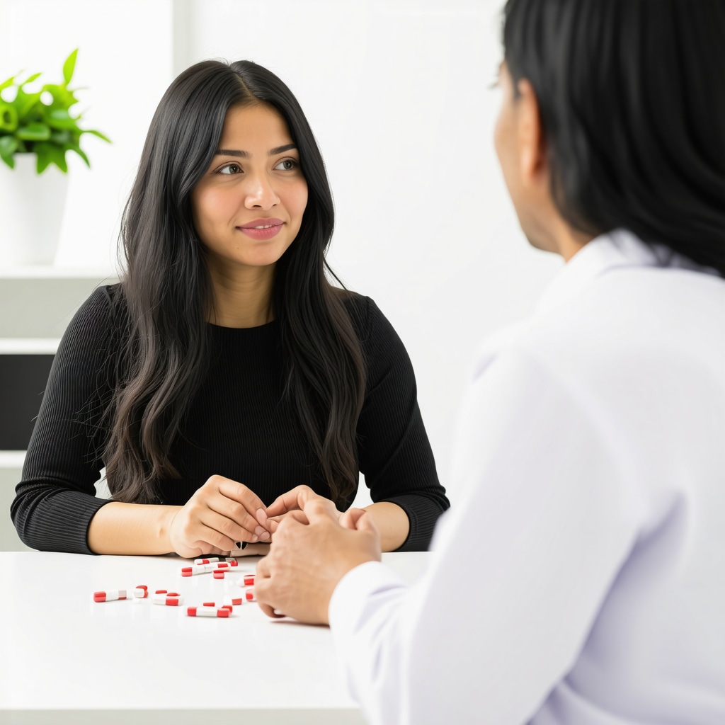 Doctor consulting patient on weight loss medication options in a clinic