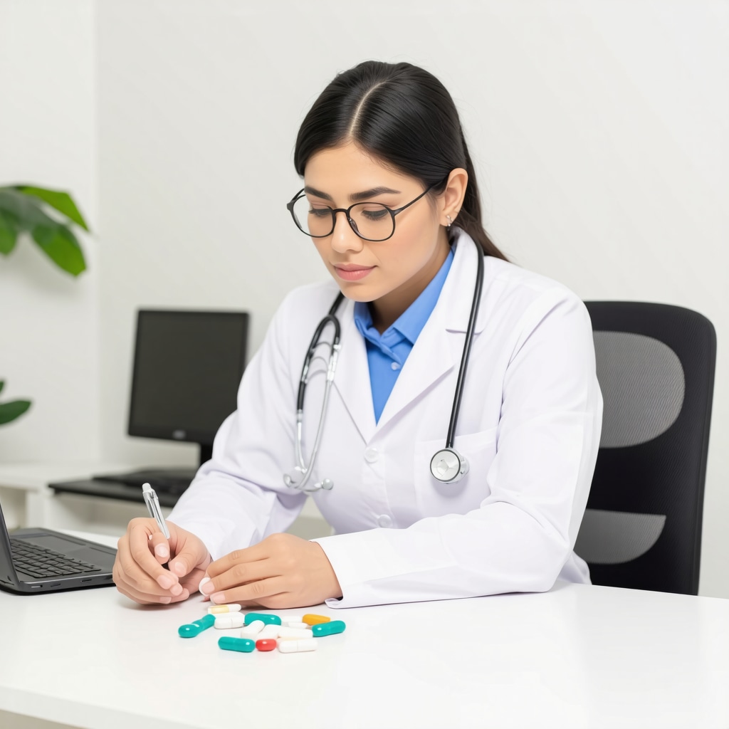 Doctor analyzing latest prescription weight loss medications in a clinic
