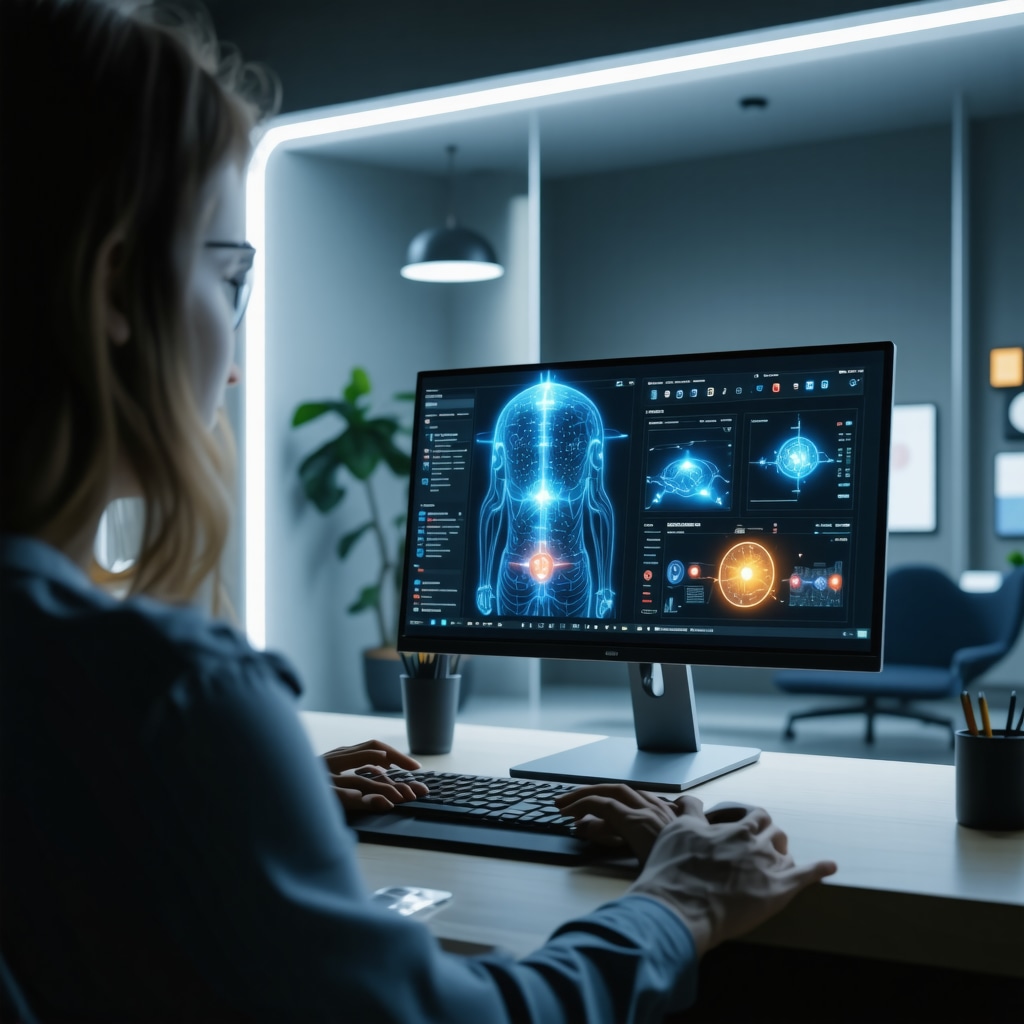 Illustration of advanced telemedicine technology for personalized weight loss treatment in 2025