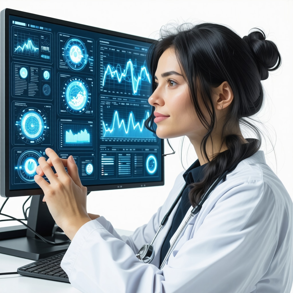 Digital interface showing AI analytics and genetic data used in personalized telemedicine weight loss treatment