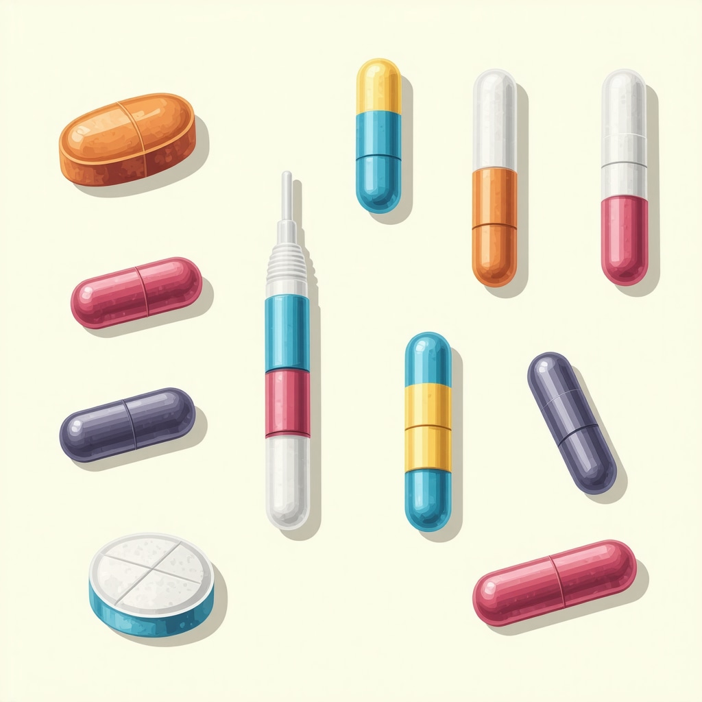 Concept art of oral and implantable weight loss medication delivery methods.