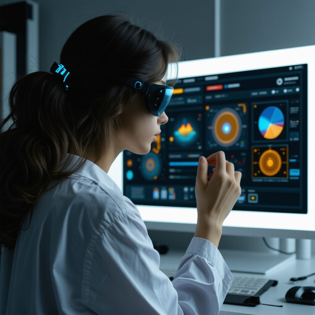 Advanced telemedicine setup with biometric sensors and AI analysis