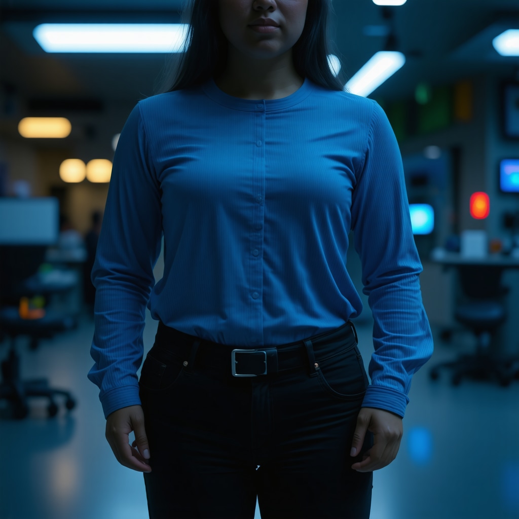 High-tech wearable device monitoring patient health in a medical setting