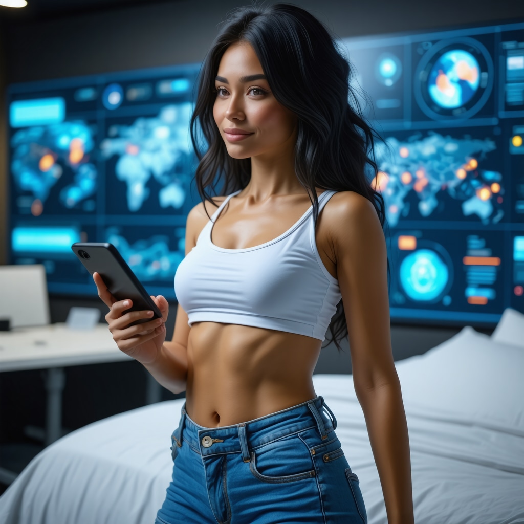 Futuristic telemedicine platform displaying personalized health data for weight management