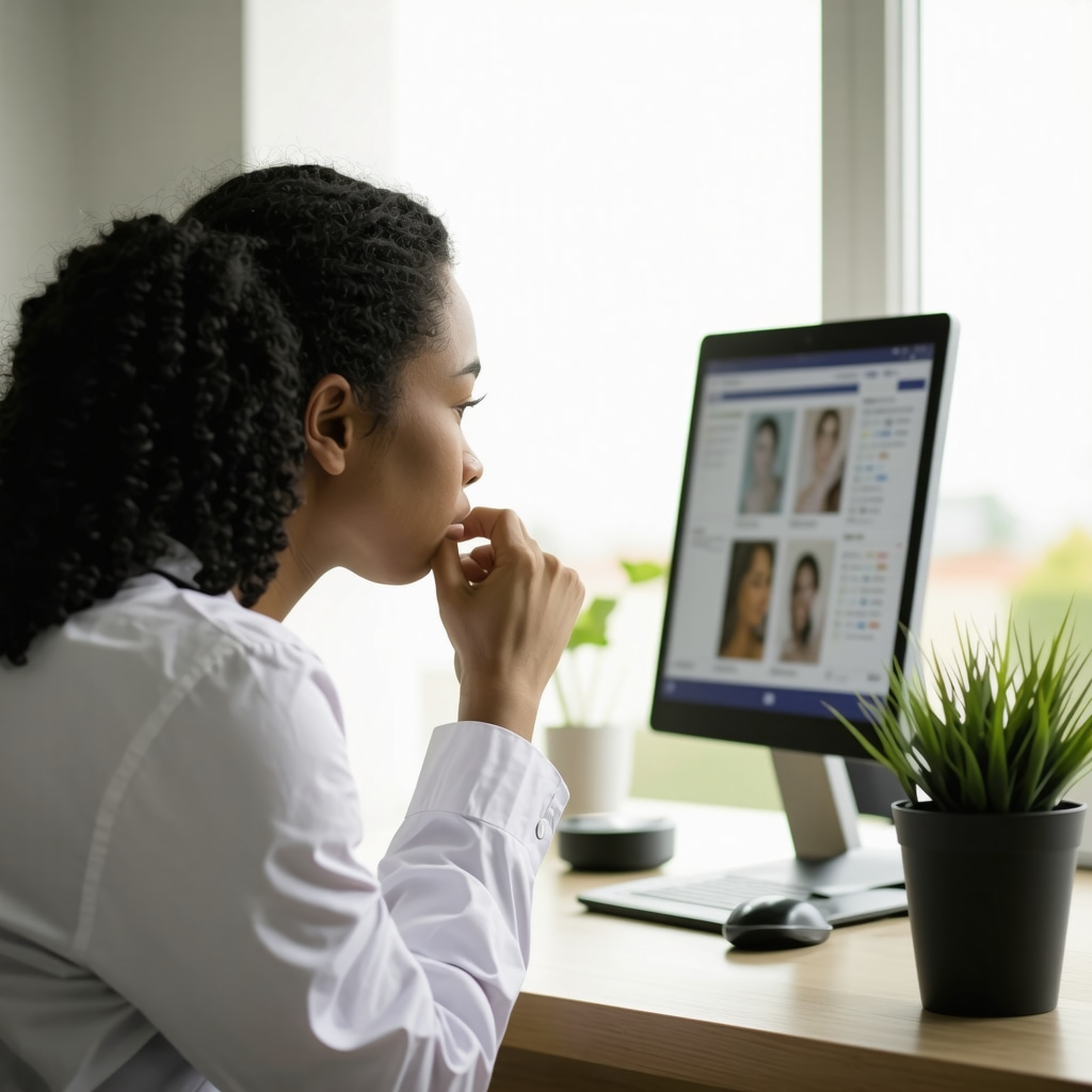 Person discussing weight loss with doctor via video call