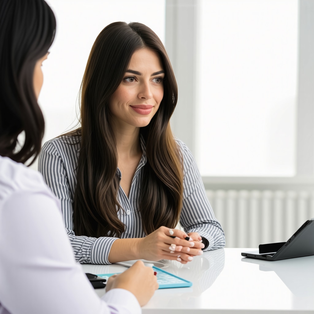 Medical professional discussing new weight loss drugs with patient using digital health tools.