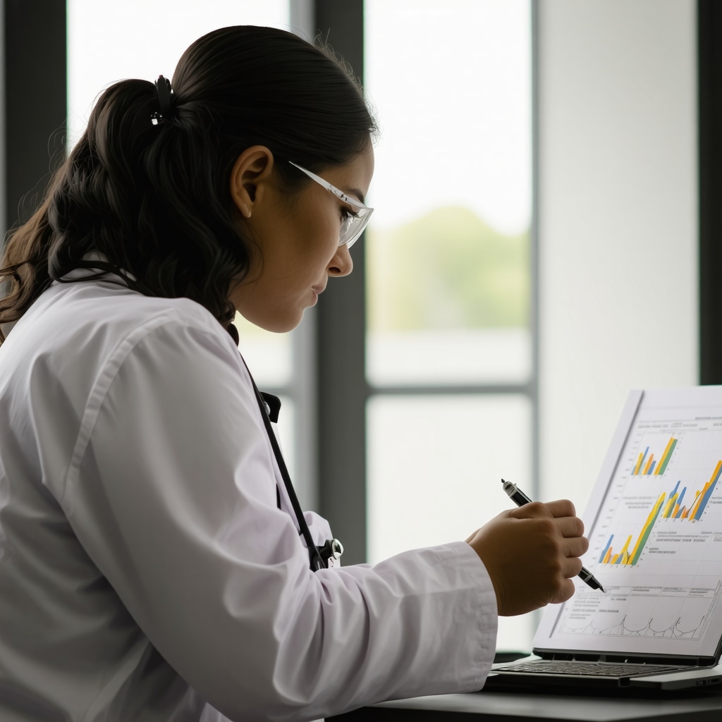 Doctor analyzing pharmacokinetic data for weight loss drugs
