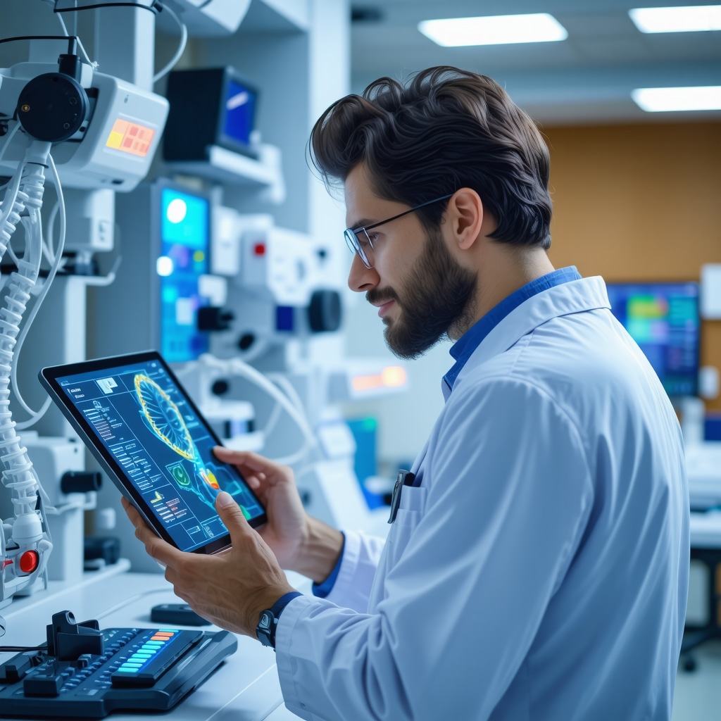 Healthcare professional reviewing genetic data with patient wearable devices for personalized weight loss treatment