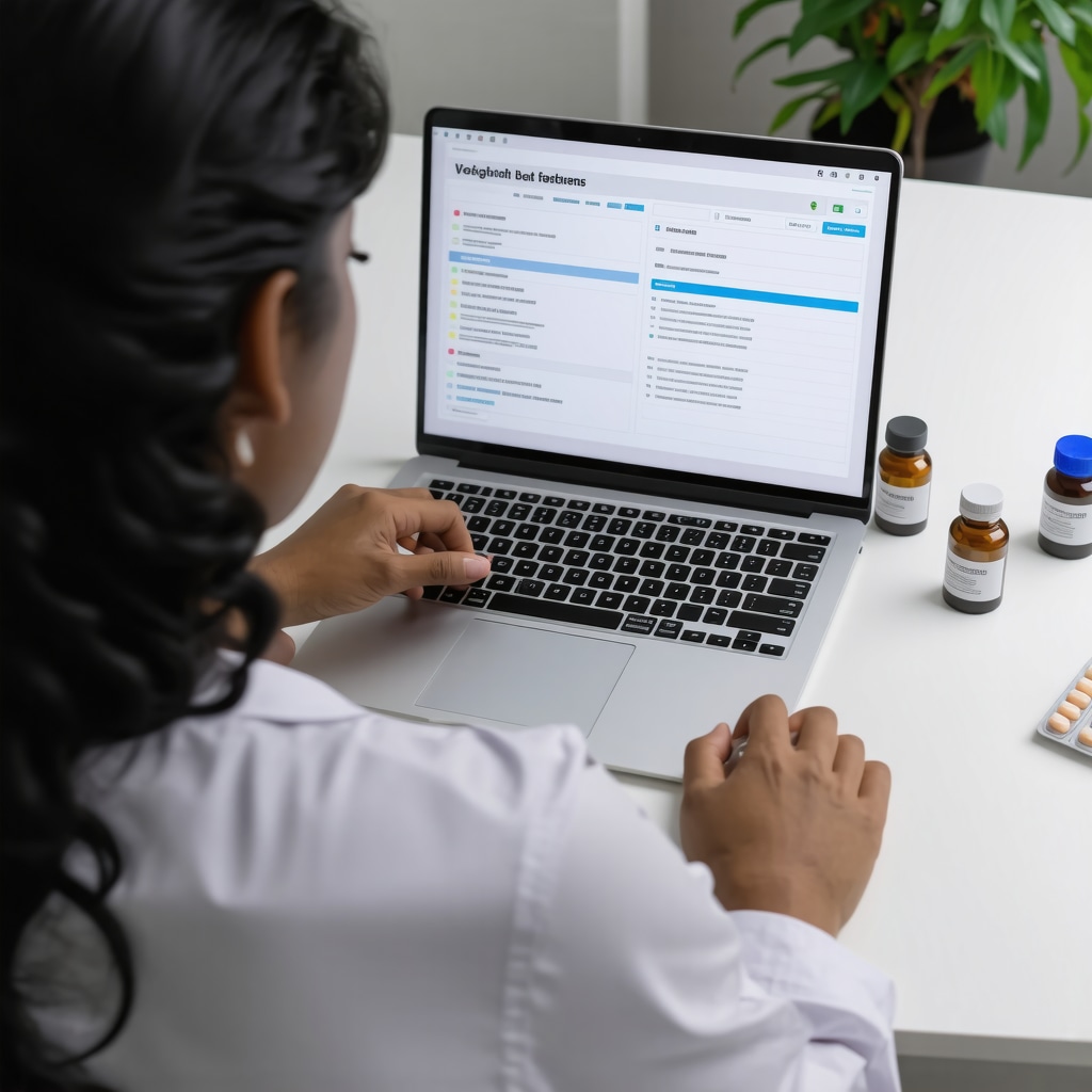 Person exploring weight loss treatments on a laptop with medical documents